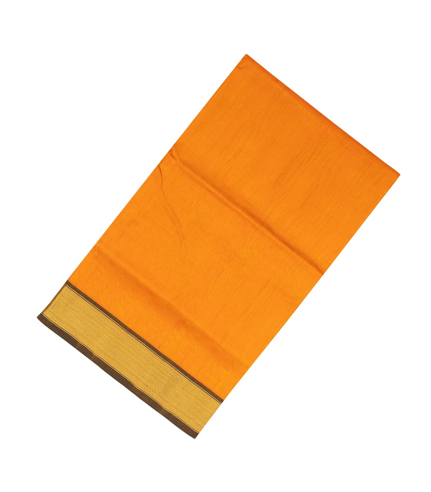 Handloom Silk Cotton Saree With Blue Pallu